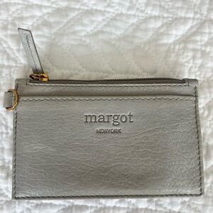 Margot gray leather cardholder